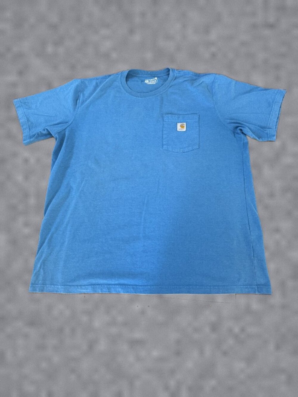 Carhartt Pocket T-Shirt Mens 2XL Blue 1889 Back Graphic Relaxed Fit